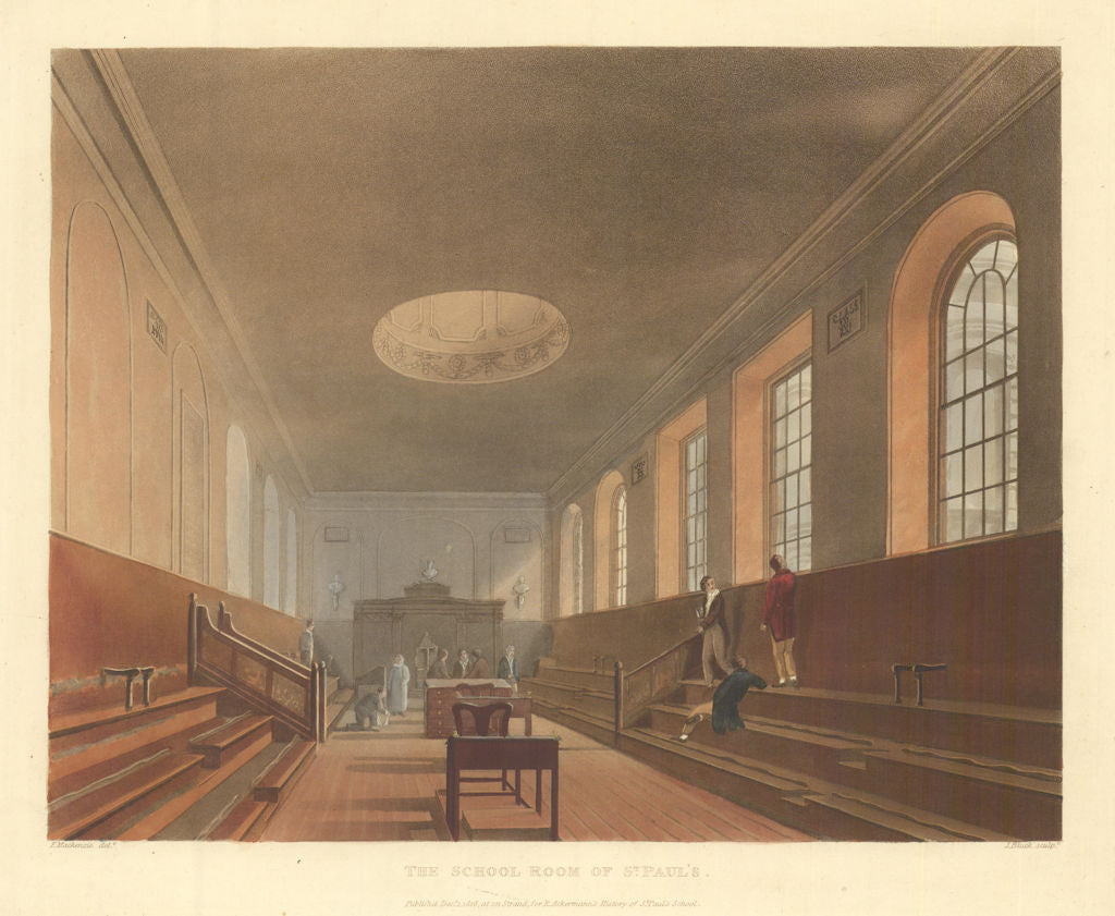 The School Room of St. Paul’s, Paternoster Square. Ackermann's schools 1816